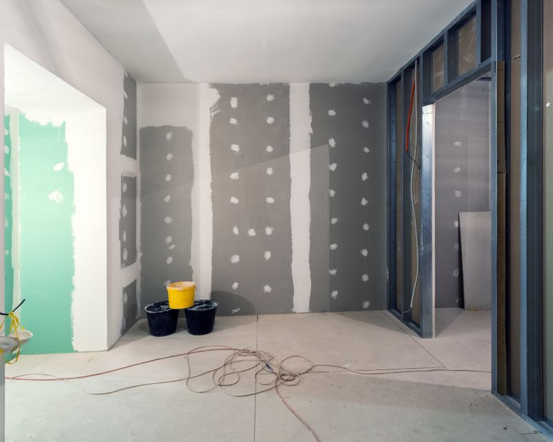 Raum verkleidet mit Gipskartonplatten